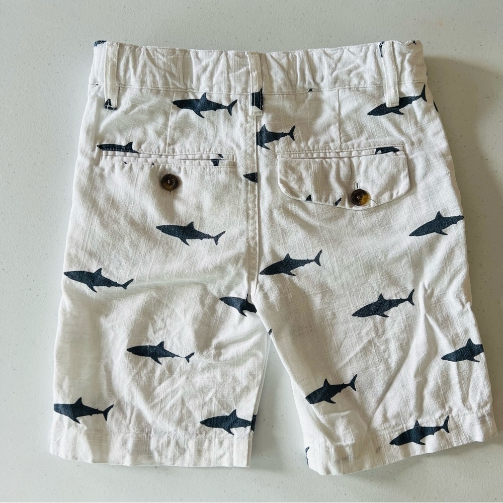 Appaman Boys Great White Shark Shorts Beachy Classis Coastal White Sz 7 - Picture 3 of 9
